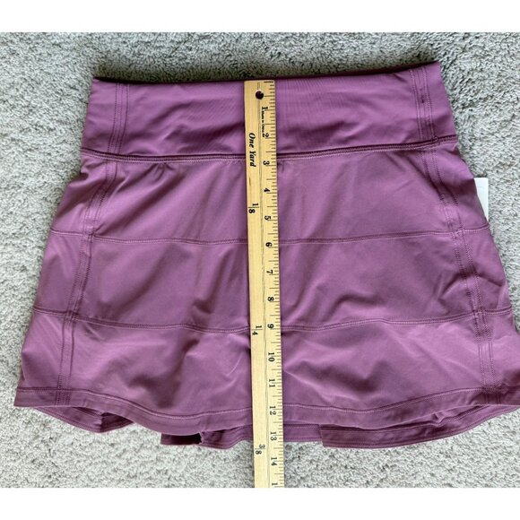 Lululemon Skirt New Size 2 Long Pace Rival Mid-Rise Athletic Skort Velvet Dust - Picture 4 of 15